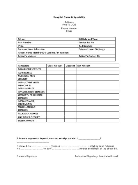 Hospital Bill 1 Pdf
