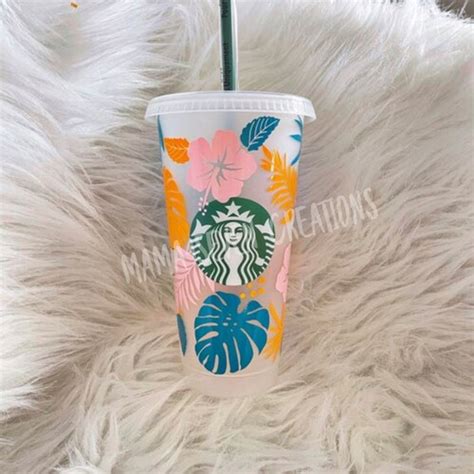 Tropical Starbucks Cup Hawaii Starbucks Cup Hawaii Etsy