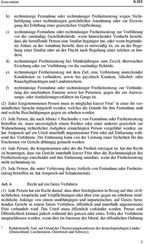 Konvention Zum Schutze Der Menschenrechte Und Grundfreiheiten Pdf