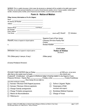 Fillable Online How To Ask The Court To Change Or Enforce An Order In