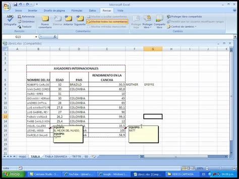 Menu Revisar Excel 2007mp4 Youtube