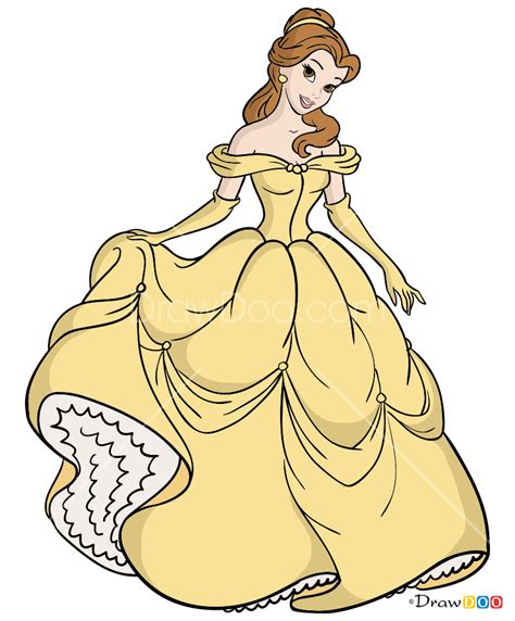 How to Draw Belle, Cartoon Princess