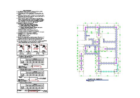 Planta cimentación en AutoCAD Descargar CAD gratis 118 41 KB