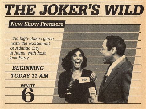 1982 Tv Guide Adpremiere Of Game Show The Jokers Wild Jack Barry Host