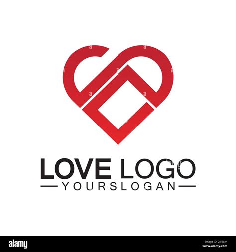 Love Logo Design Vectorgeometric Hearth Logo Vector Linear Love