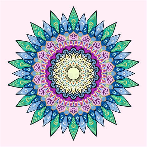 Flower Mandala Round Ornament Pattern Oriental Pattern Coloring