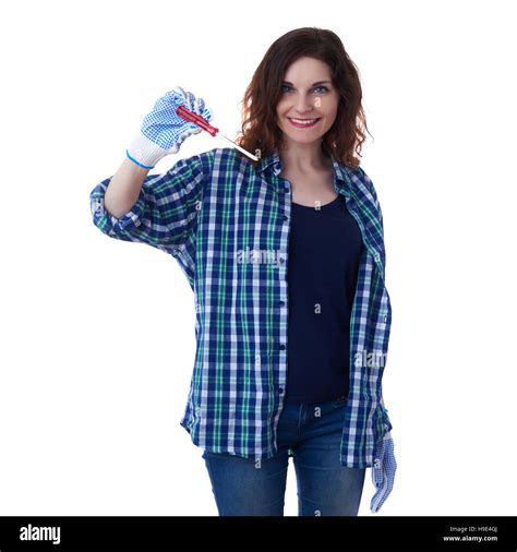 Young Woman In Casual Clothes Over White Isolated Background Stock