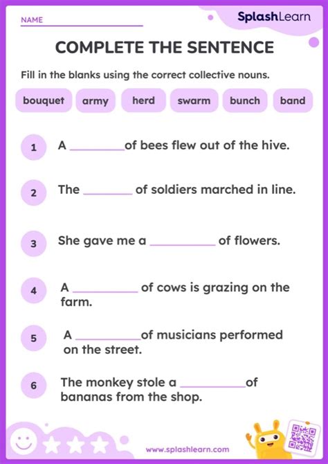 Collective Nouns Worksheets Free Printables Yourdictionary