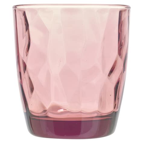 Set Of 6 Bormioli Rocco Diamond Glass Tumbler Coloured Glasses Drinking