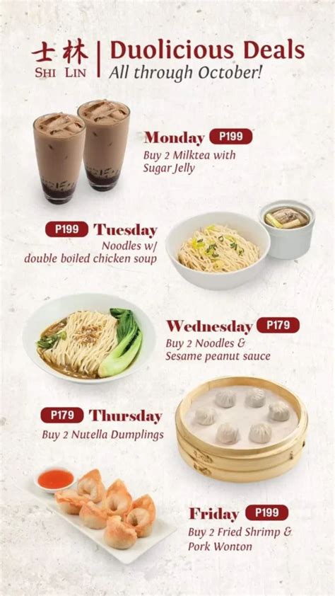 Shi Lin Menu Philippines Updated Prices