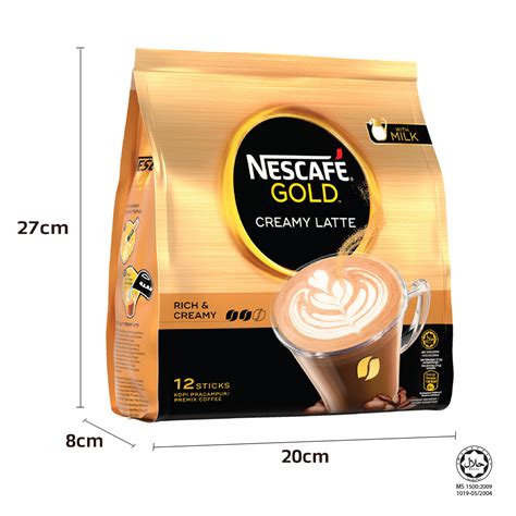 Nescafe Gold Creamy Latte 12 Sticks 31g Bundle Of 2 Coffee Pgmall