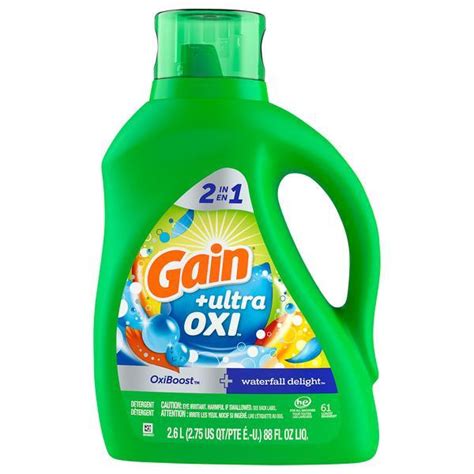 Gain Ultra Oxi Waterfall Delight Liquid Detergent Products Lowes