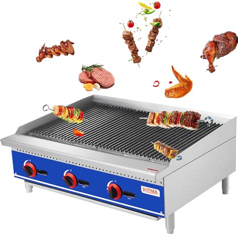 Review KITMA 36″ Natural Gas Radiant Charbroiler – Commercial ...