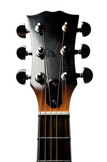 Premium Photo Guitar Headstock Silhouette Set On White Background In