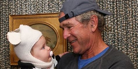 George W Bush Trick Or Treats With Astronaut Baby Mila Huffpost