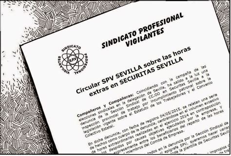 Sindicato Profesional De Vigilantes Sevilla Circular De SPV Sobre Las