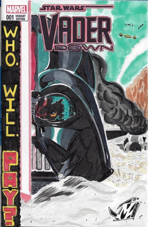 Star Wars Vader Down 1 Sketch Cover In Jason Larouche The Art Of