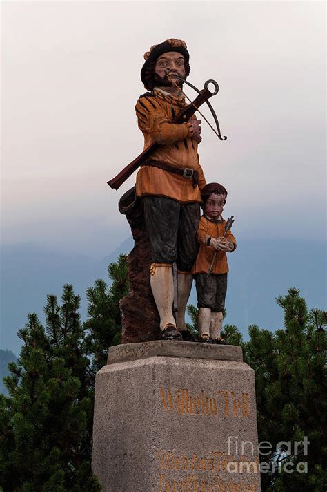 William Tell With His Son, Birthplace Statue of Swiss Hero, Burglen ...