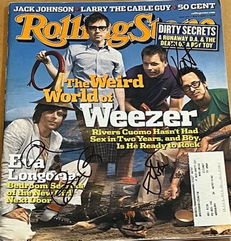 Weezer Full Band Signed Autographed Rolling Stone Magazine Etsy