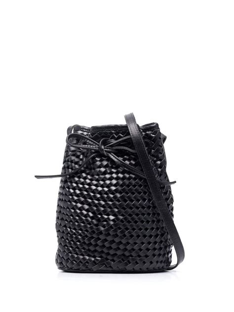 BEMBIEN Woven Leather Bucket Bag Editorialist