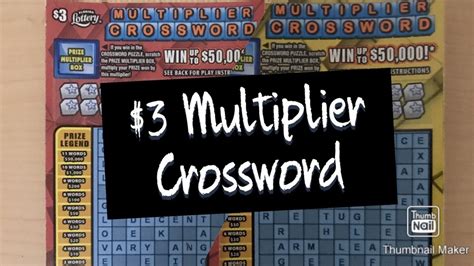 Multiplier Crossword Scratch Off Youtube