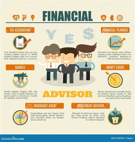 Financial Advisor Infographics Stock Vector Image