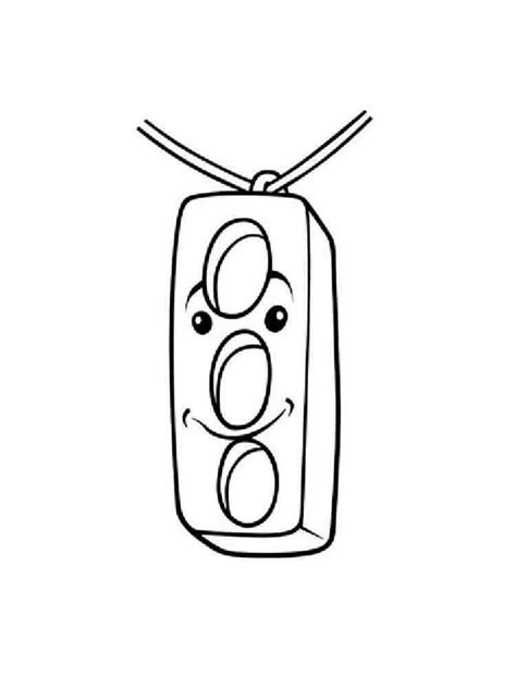 Happy Traffic Light Coloring Pages Coloring Cool