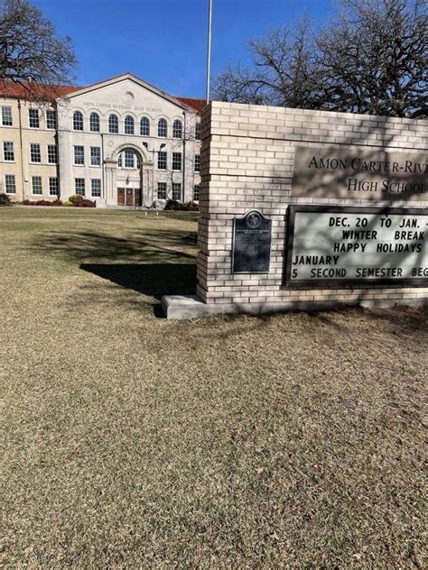 Amon Carter Riverside High School And Riverside Isd Historical Marker