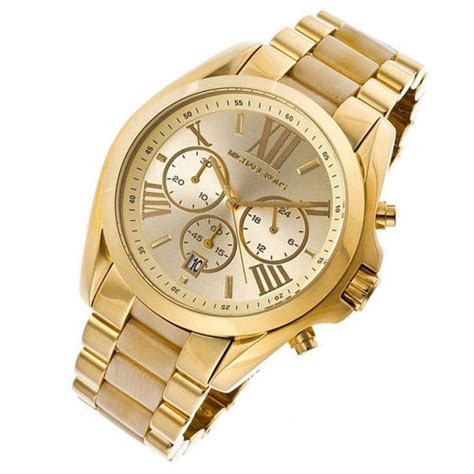 Michael Kors Bradshaw Gold Dial Gold Steel Strap Watch For Women