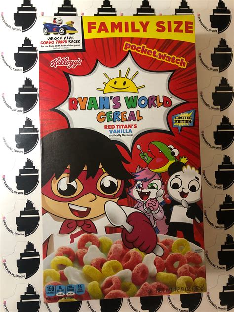 Ryans World Cereal Red Titans Vanilla Limited Edition Raresnackstoronto