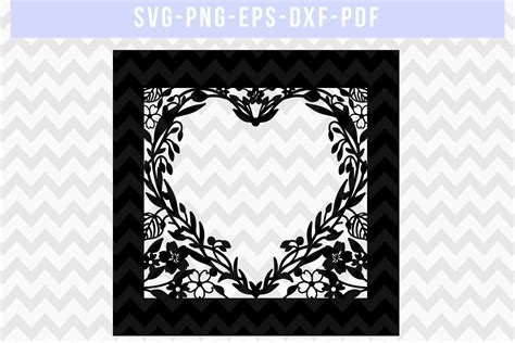 Wedding Card Cover Svg Cut File Wedding Papercut Dxf Pdf
