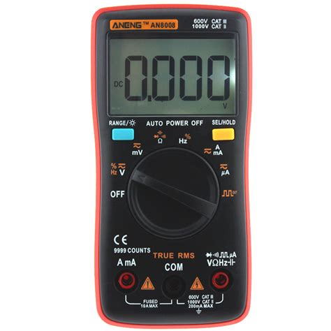 ANENG AN8008 True RMS Digital Multimeter 9999 Counts Backlight AC DC