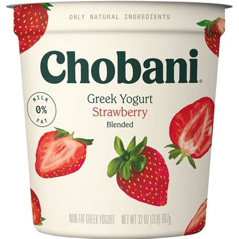 Chobani Yogurt Greek Strawberry Blended 32 Oz From Safeway Instacart