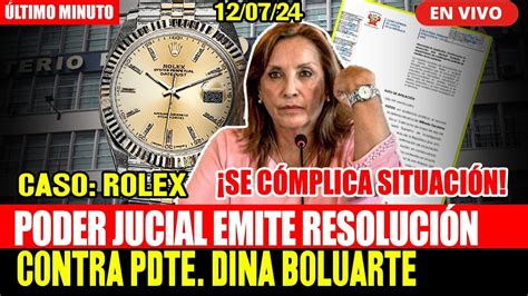 ÚLTIMO MINUTO PJ FALLA CONTRA LA PDTE DINA BOLUARTE CASO ROLEX SE