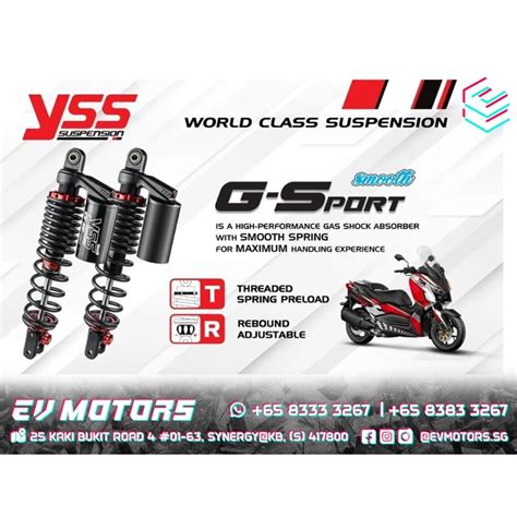 YAMAHA XMAX 250 XMAX 300 YSS G SPORT SMOOTH REAR ABSORBER