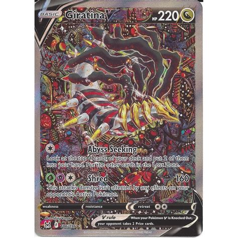 Pokemon Trading Card Game 186 196 Giratina V Rare Ultra Card SWSH