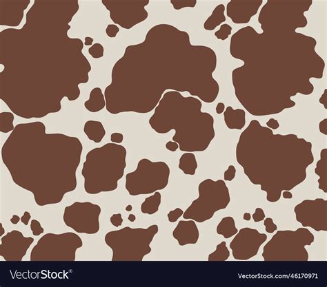 Brown Cow Print Pattern Animal Seamless Royalty Free Vector