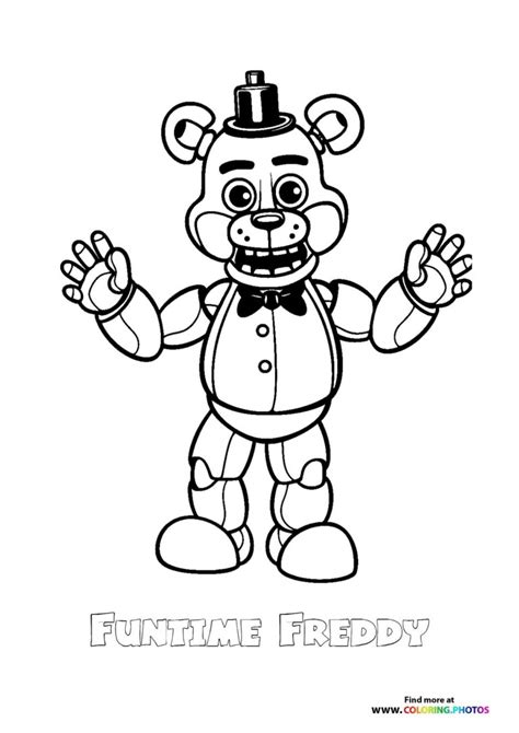 Funtime Freddy Coloring Pages For Kids