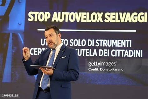 Matteo Salvini during his speech on November 17, 2023 in Bari, Italy ...