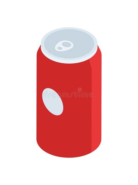 Soda Drink In Aluminum Can Cold Refreshing Beverage Isometric Vector