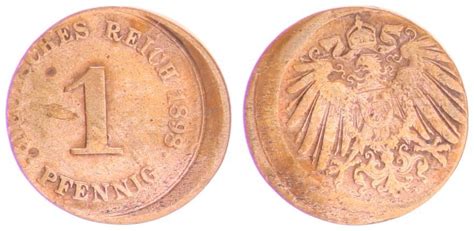 Deutschland Kaiserreich 1898 D 1 Pfennig J 10 15 Dezentriert Fast Ss