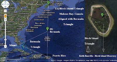 OAK ISLAND TREASURE NEWS: BERMUDA BIRCH ISLAND TRIANGLE ALIGNMENT