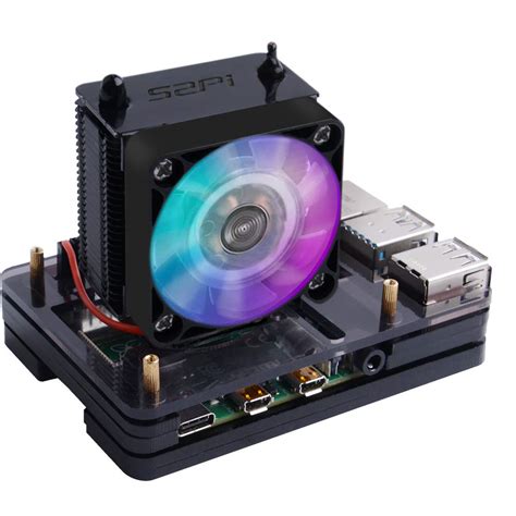 Geeekpi Ice Tower Cooler For Raspberry Pi With Rgb Cooling Fan And