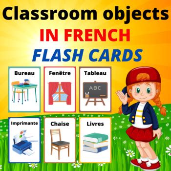 Classroom Objects Flash Cards In French Printable Flashcards For K