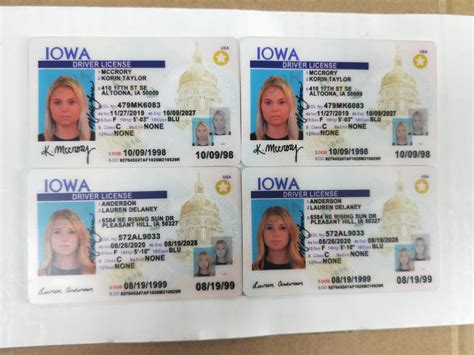 Iowa Driving License PSD Template Driving License Template