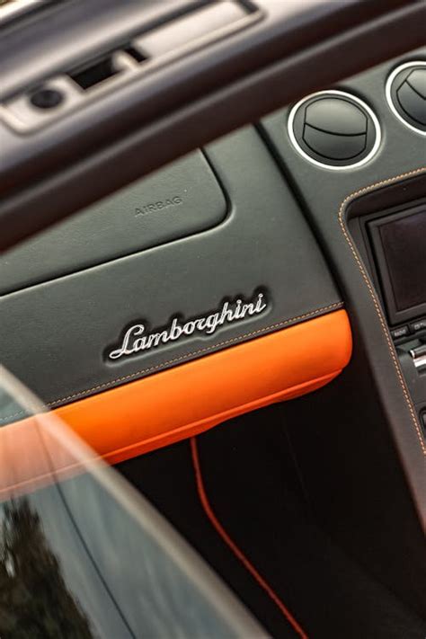 Lamborghini Logo on Dashboard · Free Stock Photo