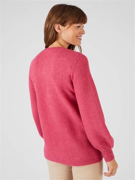 Pull Jeu De Maille Fantaisie Thermolactyl Damart Rose Framboise