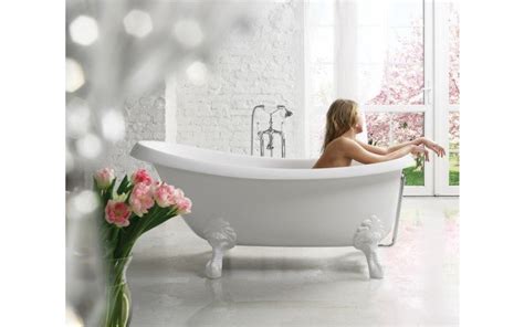 ᐈ 【aquatica Nostalgia Wht Stn Legs™ Freestanding Cast Stone Bathtub