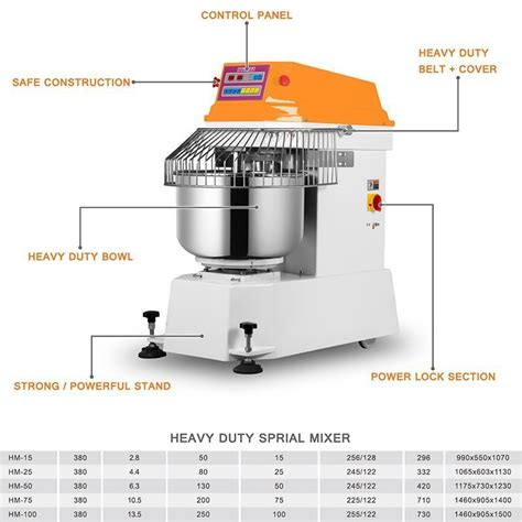 Spiral Mixer Kg Hm L Heavy Duty Dough Mixer