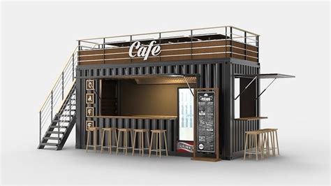 Container Cafe Design 3D Model CGTrader